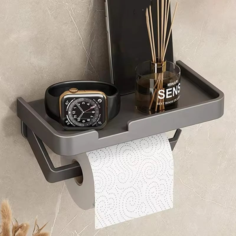 Toilet Paper Dispenser Bathroom Toilet Paper Holder Stand Napkin Tender Paper Roll Holder Phone Shelf Kitchen Storage Rack