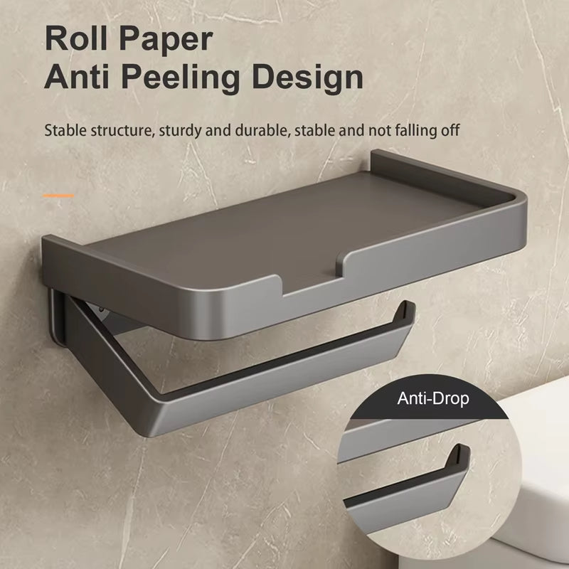 Toilet Paper Dispenser Bathroom Toilet Paper Holder Stand Napkin Tender Paper Roll Holder Phone Shelf Kitchen Storage Rack